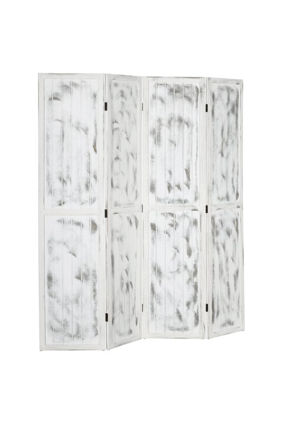 Privacy Screen HOMCOM 5.5' 4 Panel Room Divider Folding Privacy Screen Panels, White,Room Divider