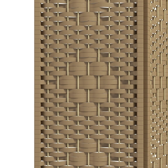 Privacy Screen HOMCOM 6 Panel Room Divider, Folding Privacy Screen, 5.6' Room Separator, Wave Fiber Freestanding Partition Wall Divider, Natural,Partition Screen