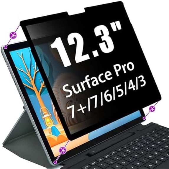 Reusable Screen Protector Privacy Screen for Microsoft Surface Pro 7,6, 5,4 - Privacy Screen ...