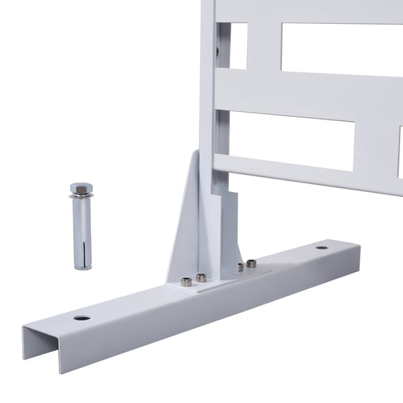 Privacy Screen Outdoor & Indoor Privacy Screen Metal Privacy Screen 76" H×48" W, Freestanding Decorative Privacy Screen for Deck Balcony Patio, Privacy Fence Panels for Outside Lawn Garden PS103 WHIT