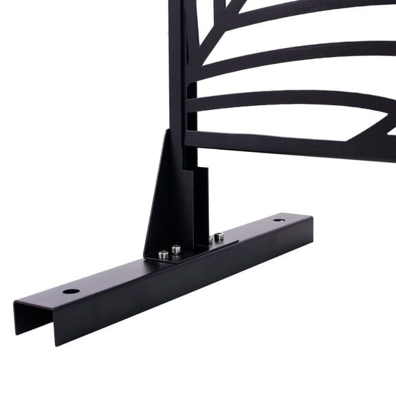 Privacy Screen Outdoor & Indoor Privacy Screen Metal Privacy Screen 76" H×48" W, Freestanding Decorative Privacy Screen for Deck Balcony Patio, Privacy Fence Panels for Outside Lawn Garden PS111 BLAC