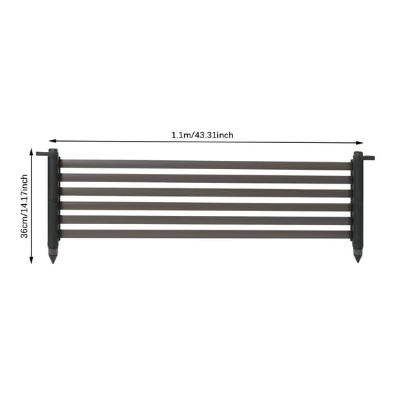 Privacy Screen Panel, 43.31 x 14.17 Inch Fence Privacy Screen Windscreen Cover Fabric Shade, Outdoor Freestanding 1 Steel Privacy Fence Raise Privacy Panel for Deck Yard Pool Patio Raised Cedar Garden