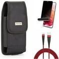 thumbnail image 1 of Privacy Screen Protector & Case Belt Clip & 10ft USB Cable for Samsung Galaxy S22 (6.1") - TPU Film Fingerprint Works & Swivel Holster & Type-C Charger Cord Accessory Bundle, 1 of 18