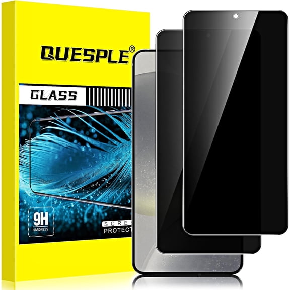 Privacy Screen Protector for Galaxy S24, 2 Pack Shatterproof Premium Tempered Glass Film for Samsung Galaxy S24 5G Privacy Screen Protector/ 3D Curved/Easy Installation/Case-Friendly