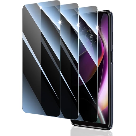 Privacy Screen Protector for Motorola Moto G 5G 2022, Double Shatterproof Anti-Spy Tempered Glass Film, [Impact- Private Protection][Anti-Shatter][Anti-Scratch][9H Hardness]- 3 Pack