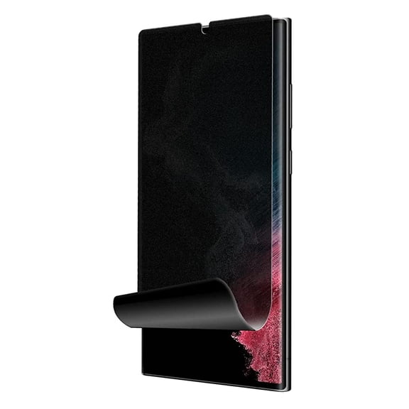 Privacy Screen Protector TPU Film for Samsung Galaxy S22 Ultra - (Fingerprint Works) Anti-Peep Anti-Spy Case Friendly 3D Edge