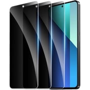 Privacy Screen Protector for Xiaomi Redmi Note 13 5G, Shatterproof Tempered Glass Accessories, Anti Spy Tempered Glass Film, Case Friendly Ultra Resistant 9H Hardness Anti-Glare HD Black -3 Pack