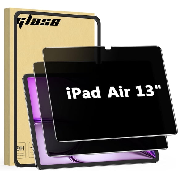 Privacy Screen Protector for iPad Pro 13 Inch (M4/M5, 2024/2025) Anti-Spy Tempered Glass, Anti-Scratch, Bubbles Free