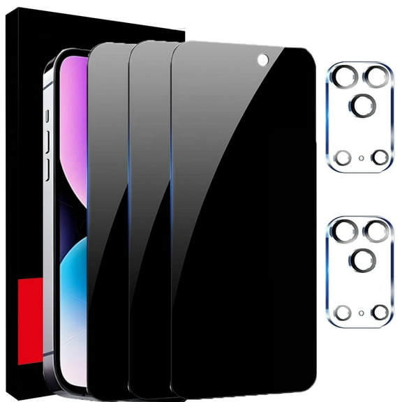 Privacy Screen Protector for iPhone 17 Pro Max[3+2 Pack]True 25Anti Spy, Shatterproof Tempered Glass, 9H Hardness