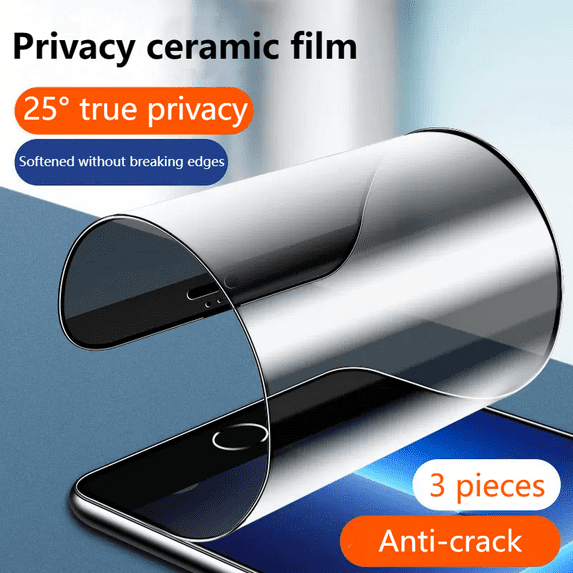 Privacy Screen Protector for iPhone 12 11 Pro Max 12Pro 11Pro 12 Mini Matte Anti-glare Anti-peep Scratch Resistant Anti-fingerprint Shatter Proof Full Coverage Flexible Ceramic Film