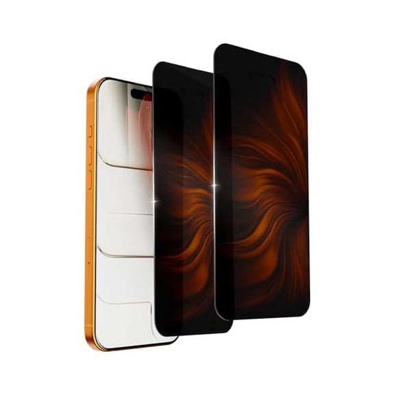 Privacy Screen Protector for iPhone 16 Pro Max Tempered Glass Black Red for iPhone16 ProMax Anti-Spy Film Anti-Blue Light with Installation Frame No Bubble Flower 2 Pack (6.9 inch)