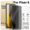 thumbnail image 1 of Privacy Screen Suitable For Google Pixel 6  Tempered Glass Screen Protector, 2 Packs Of Screen Protectors And 2 Packs Of Camera Protectors, Compatible With Fingerprint Id, High-Definition, 1 of 6