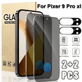 thumbnail image 1 of Privacy Screen Suitable For Google Pixel 9 Pro XL   Tempered Glass Screen Protector, 2 Packs Of Screen Protectors And 2 Packs Of Camera Protectors, Compatible With Fingerprint Id, High-Definition, 1 of 6