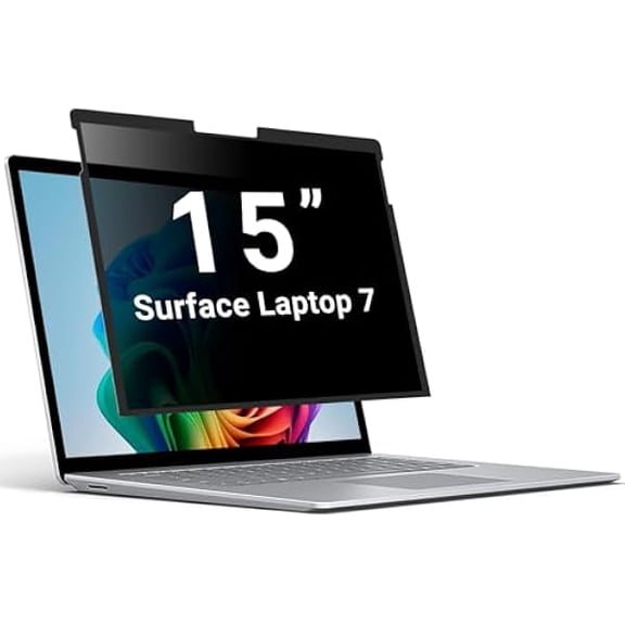 Privacy Screen for Surface Laptop 15 inch, Removable Surface Laptop 7 Privacy Screen, Reusable/Easy Installation/Anti-Spy/Anti-Glare/Anti Blue Light for Microsoft Surface Computer