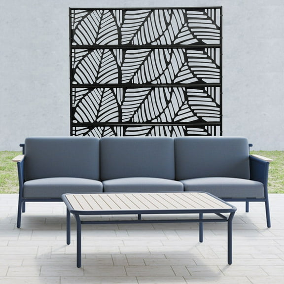 Privacy Screens and Panels for Patio Metal Privacy Fence Screen with Freestanding Decorative Room Divider for Balcony Deck Garden Backyard Swimming Pool Outdoor