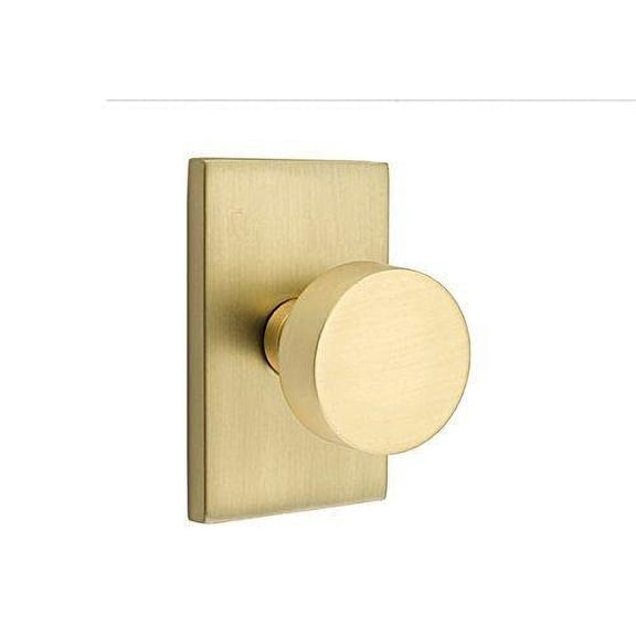 Privacy Set, Modern Rectangle Rosette, Modern Round Knob, Oil Rubbed Bronze