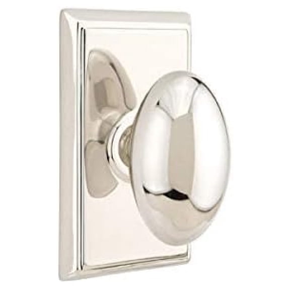 Privacy Set, Rectangular Rosette, Egg Knob, Polished