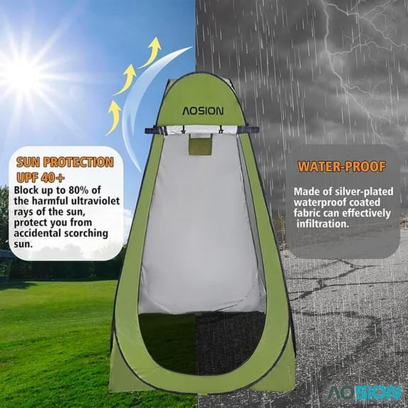 Privacy Shower Tent, Pop Up Changing Tent, Camp Bathroom Changing Dressing Room, Sun Shade Canopy Outdoor Rain Shelter for Camping Hiking Beach Picnic Fishing