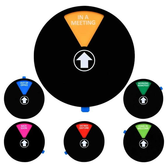 Privacy Sign for Offices, 5.9" Office Door Signs -Do Not Disturb,Out Of Office,In A Meeting, Working Remotely,Come In Welcome,Back Soon- Door Sign Status Indicator for Office