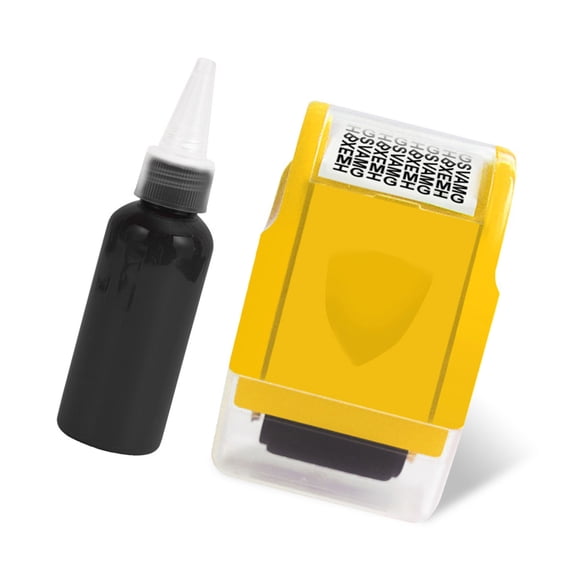 Privacy Stamper Rollers with Dustproof Lid for Confidential Document Package Mail Address Privacy Safety Roller Stamper