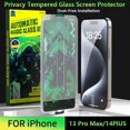 thumbnail image 1 of Privacy Tempered Glass for iPhone 13 Pro Max/14PlUS with Dust-Free Tray - Anti-Spy, 180° Viewing Angle, Shatterproof, 1 of 9