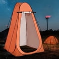 thumbnail image 1 of Pop Up Privacy Tent, Outdoor Privacy Shower Tent Portable Changing Room Camping Toilet with Carry Bag, Foldable Privacy Shelter Dressing Room Bathroom Toilet Shower Tent for Camping, Orange, 1 of 12