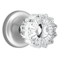 thumbnail image 1 of Privacy Vintage Fluted Crystal Door Knobs Matte Chrome Round Rosette, 1 of 8