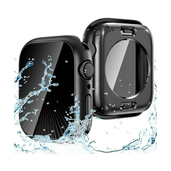 Privacy Waterproof Case Compatible for Apple Watch Series 11/10 Screen Protector 46mm, Anti Spy Face Cover Back Bumper for iWatch Accessories