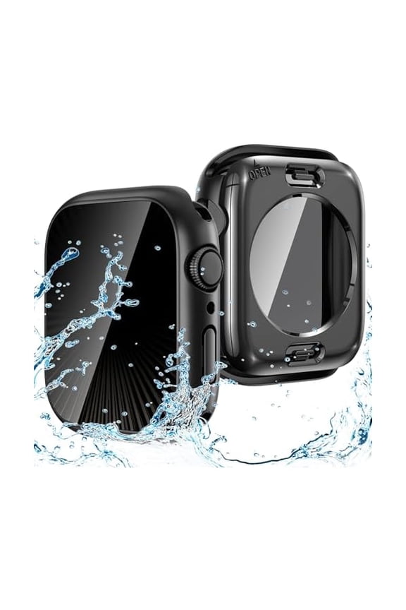 Privacy Waterproof Case Compatible for Apple Watch Series 11/10 Screen Protector 46mm, Anti Spy Face Cover Back Bumper for iWatch Accessories