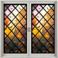 thumbnail image 1 of Privacy Window Film 17.7"x39.4" Home Decorative Geometry Glass Window Film PVC Static Cling Sticker for Glass Door Home and Office Bathrooms Glass Sticker, 1 of 6