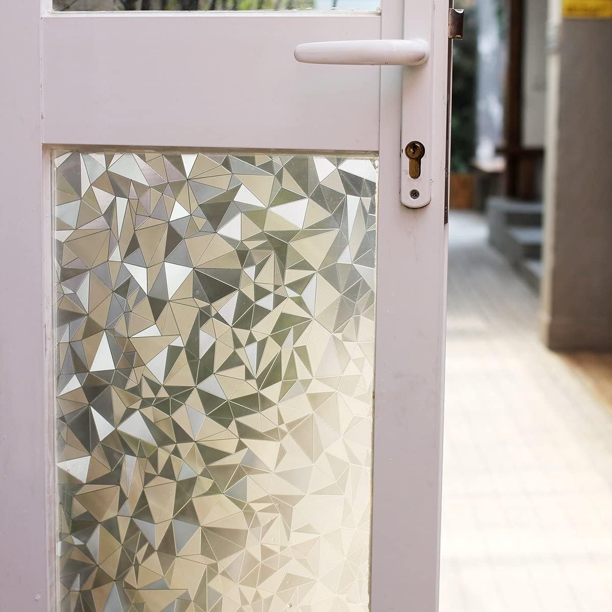 Privacy Window Film Prism Window Cling 3D Decoraive Sained Glass Window Vinyl Saic Cling Non