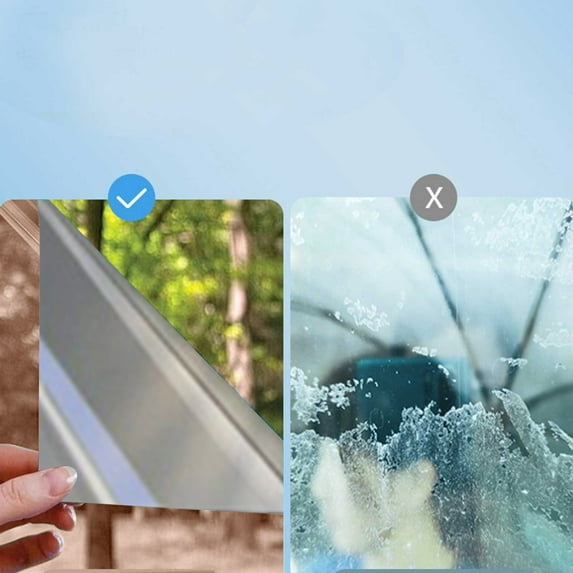 Privacy Window Film Sun Blocking Heat Control,Reflective Static Cling Window Tint for Home Office,See Out Not In,Decorative Stickers for Doors Windows,Blackout Explosion-Proof(19.68*39.37Inch)