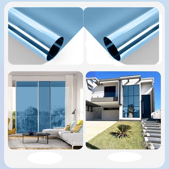 Privacy Window Stickers, Sun Blocking & Heat Control Film for Home and Office, UV Protection, Decorative Static Cling , Durable PET Material (30x30cm Roll Size)