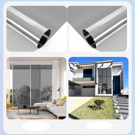 Privacy Window Stickers, Sun Blocking & Heat Control Film for Home and Office, UV Protection, Decorative Static Cling , Durable PET Material (30x30cm Roll Size)