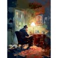 thumbnail image 1 of Private Detective in his Office Film Noir Style Extra Large XL Wall Art Poster Print, 1 of 3