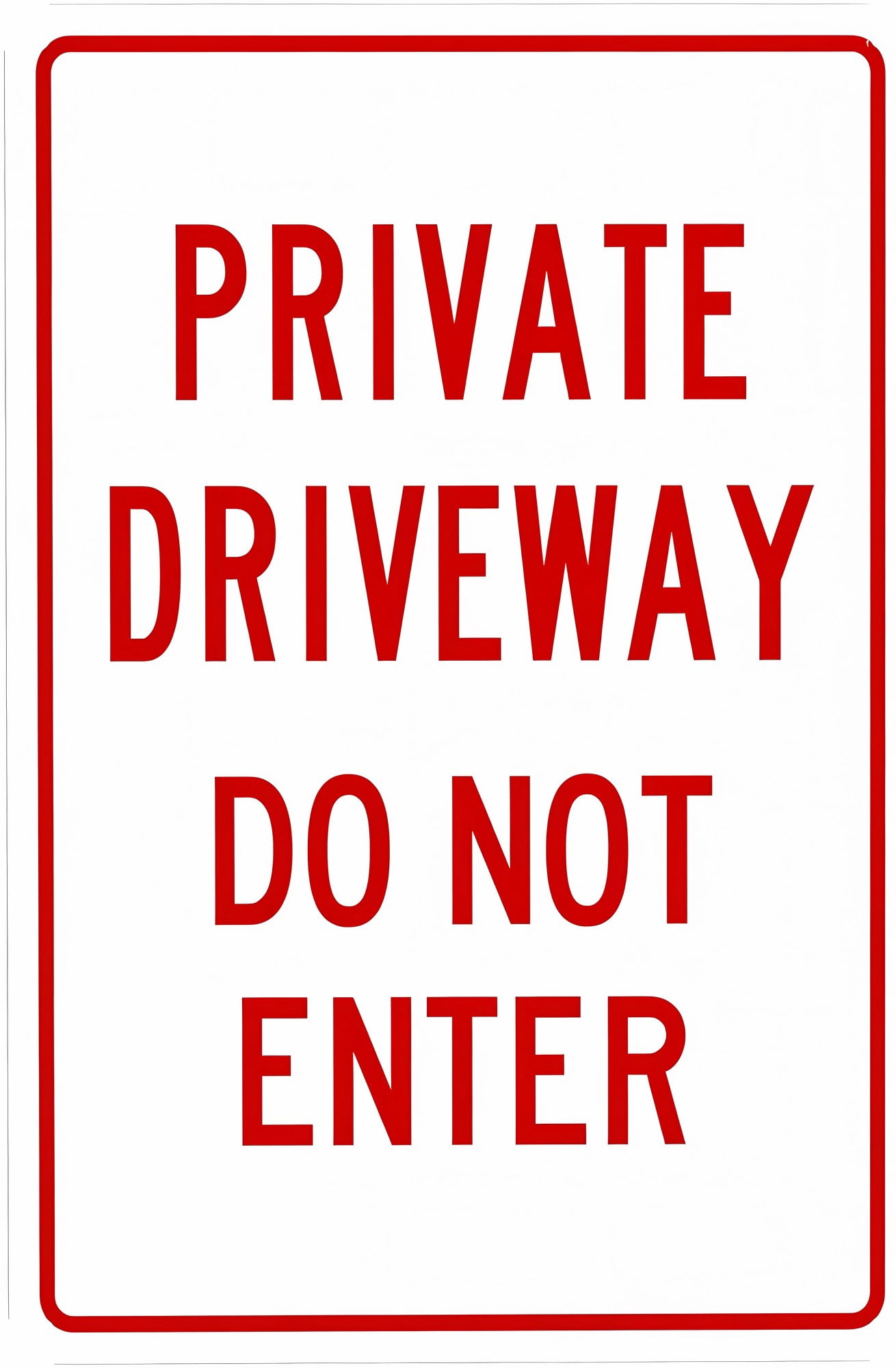 Private Drive Do Not Enter Warning Sign - 8"x12", Driveway Security ...