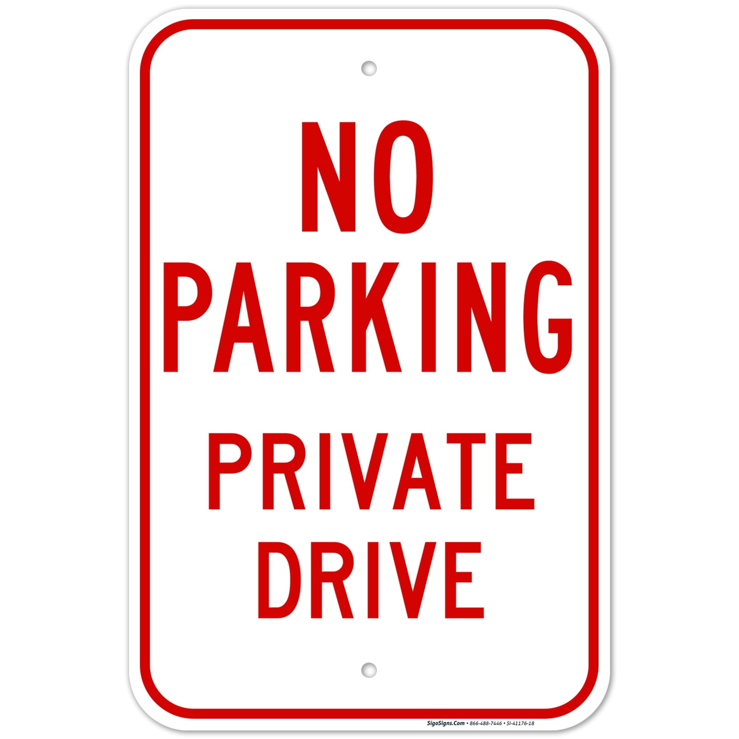 Schild „Private Drive“ – 35,6 X 25,4 Cm, Reflektierend, Aus Aluminium, Mit Aufschrift No Trespassing