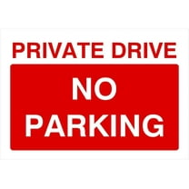 Private Drive No Parking Sign Parking Signs & Permits Metal Sign Tin Sign 12x16 Inch - Caution Safety Warning Security Signs Indoor & Outdoor Signs for Home, Office, Work