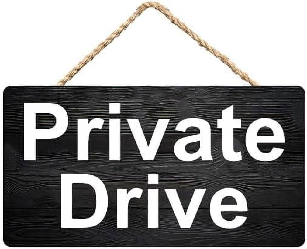 Private Drive Rustic Wooden Wall Sign, Home Property Entryway Decor, 12 ...