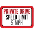thumbnail image 1 of Private Drive Speed Limit 5 mph Sign, 1 of 1
