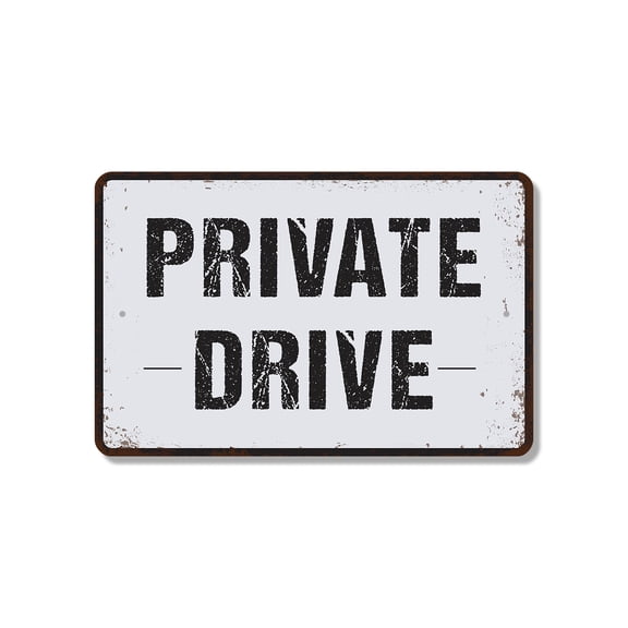 Private Drive No Turn Around 8 Inch x 12 Inch Novelty Plastic Sign No U Turns No Loitering Durable Weatherproof Perfect for Driveways Lanes Farms Fun Gift for Homeowners HOAs Property