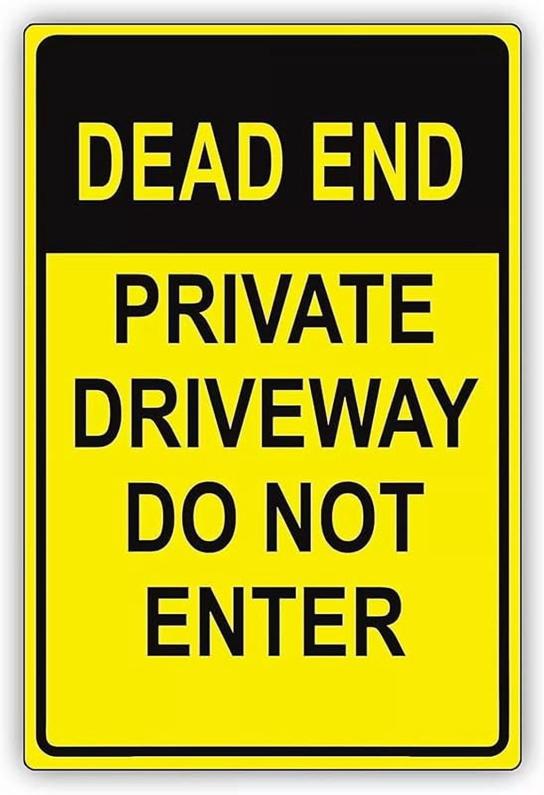 Private Driveway Do Not Enter Novelty Notice 8"x12" - Metal Tin Sign ...