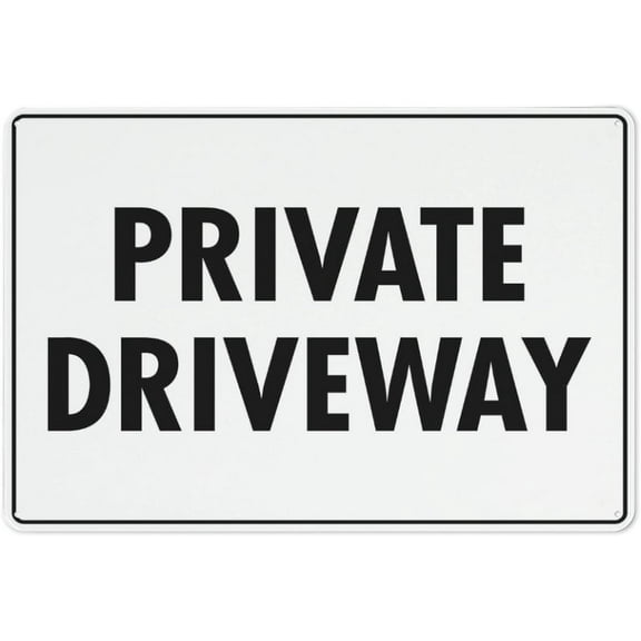 Private Driveway Sign 12 X 8 Inch Metal Sign Rustproof Aluminum Multicolor