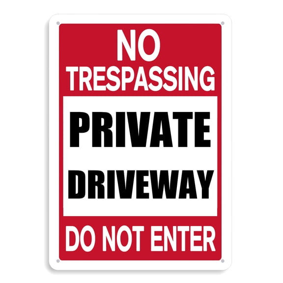 Private Driveway Sign,Private Driveway Sign Road Drive Sign,No Trespassing Signs For Yard Business Home 12x16"