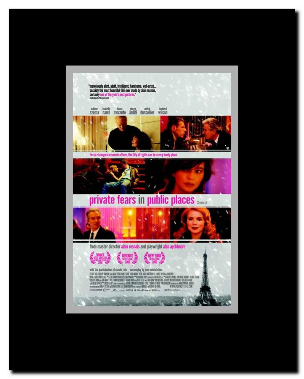 Private Fears in Public Places Framed Movie Poster