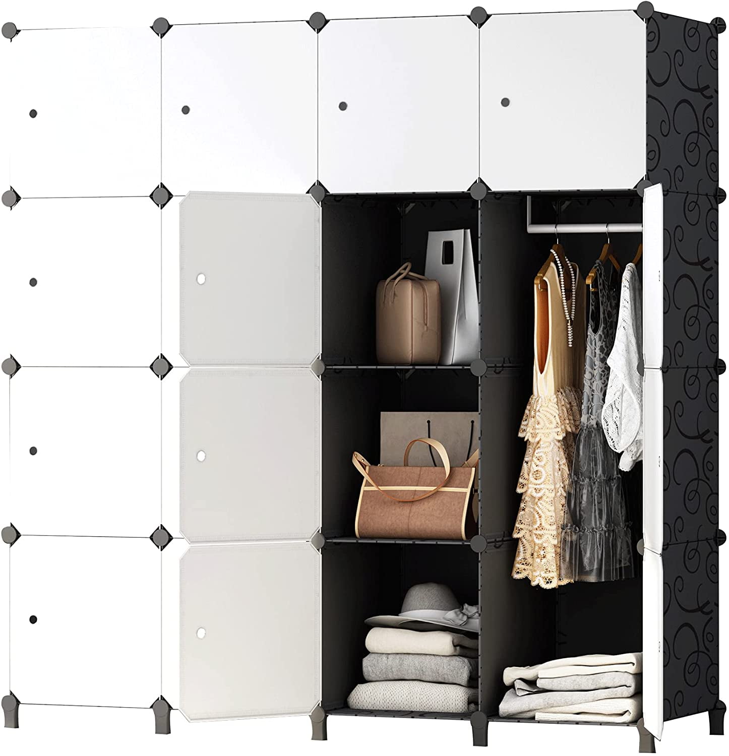 Private Jungle 14"x18" Depth 16 Cubes Organizer Shelves Clothes Dresser Closet Storage Organizer Cabinet Shelving Bookshelf Toy Organizer