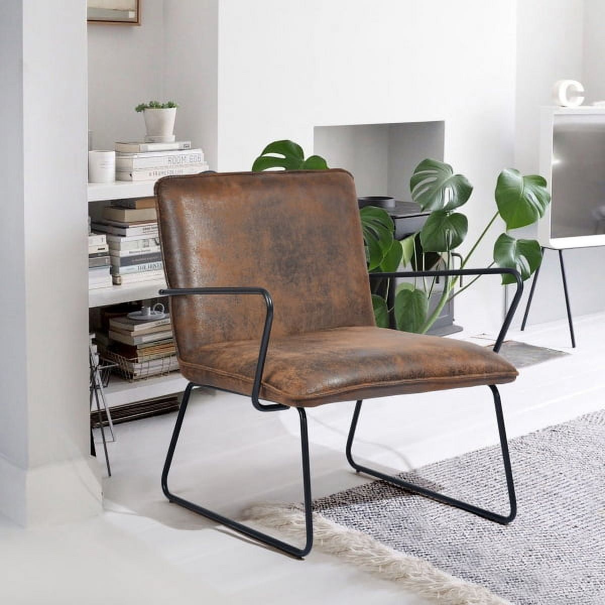 Private Jungle 29.1" Faux Leather Chair,for Living Room Bedroom Comfy Reading Armchair Modern Arm Chair Soft Upholstered Wide Armchair Private Jungle 29.1" Faux Leather Chair,for Living Room Bedroom Comfy Reading Armchair Modern Arm Chair Soft Upholstered Wide Armchair