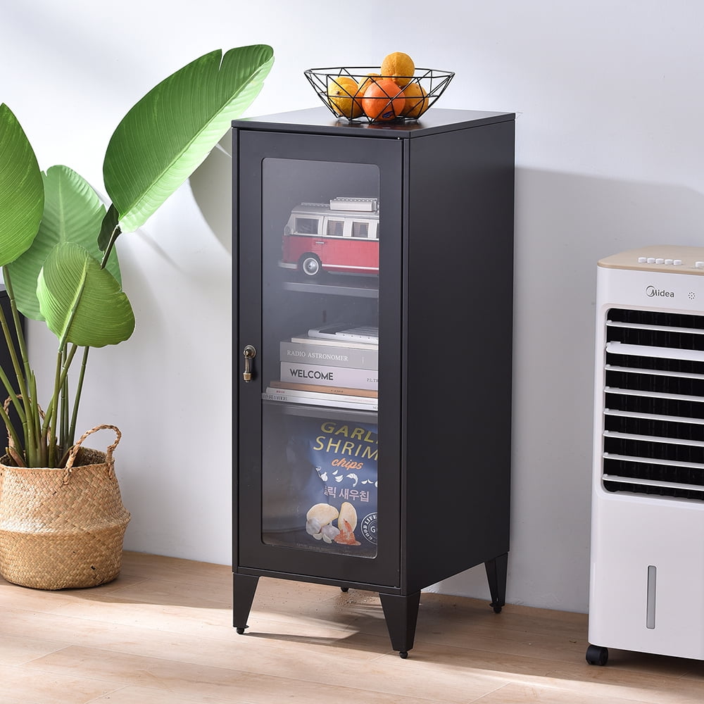 Private Jungle Freestanding Metal Storage Cabinet with 2 Adjustable Shelves and Locking Doors Private Jungle Freestanding Metal Storage Cabinet with 2 Adjustable Shelves and Locking Doors