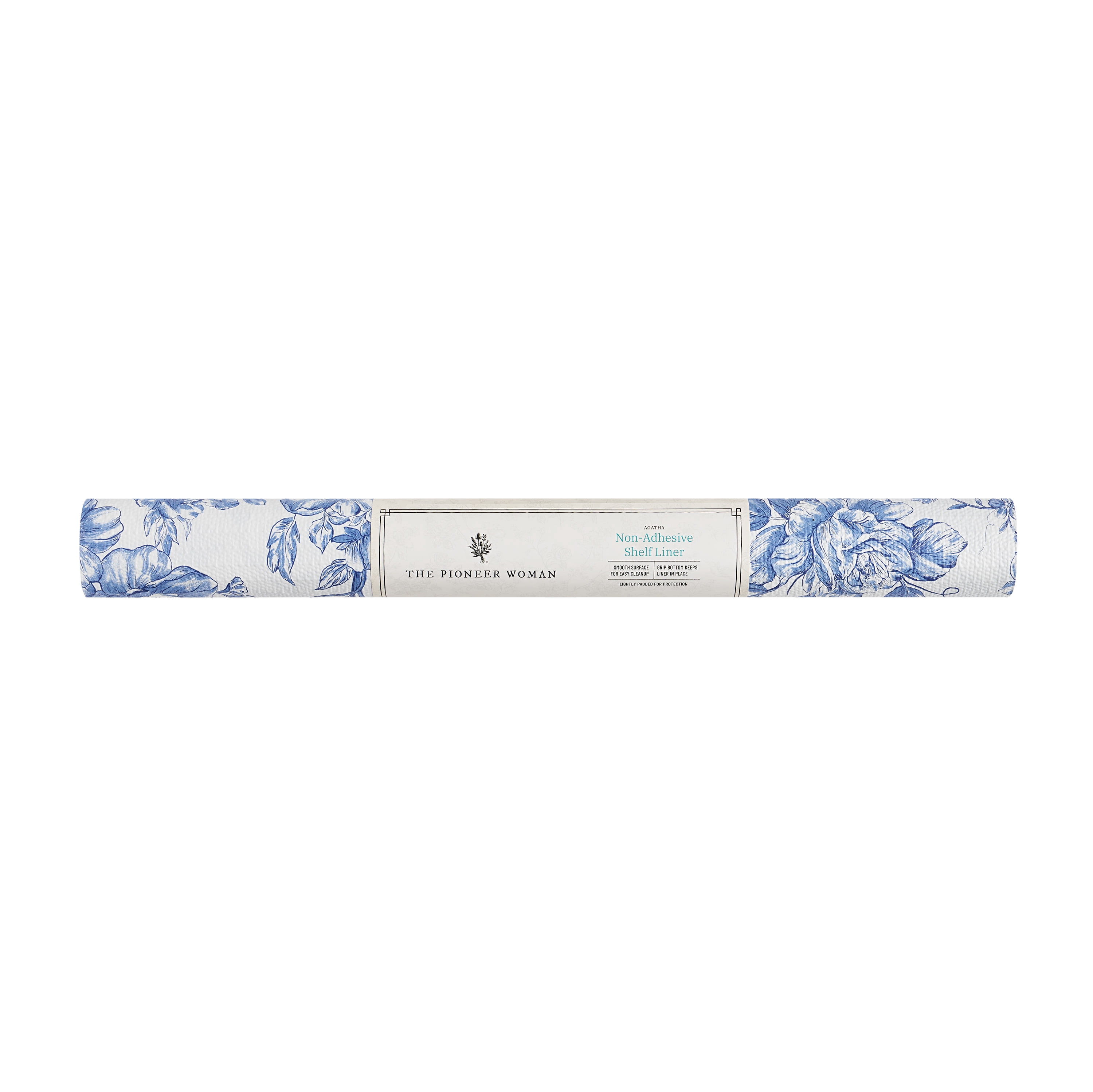 The Pioneer Woman Agatha Non-Adhesive Vinyl Shelf Liner, Blue, 20" x 6'