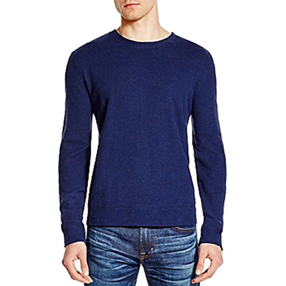 Private Label Jacquard Crewneck Sweatshirt (Navy, XXL)